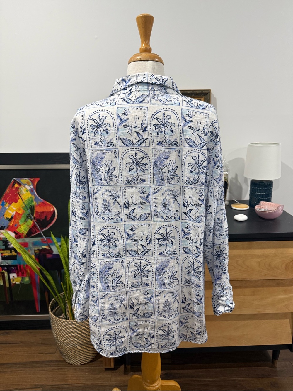 Linen Printed Button-Up - Picture 6 of 7